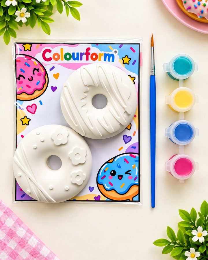 Donut Magnet Kit (paint-your-own plaster kit)