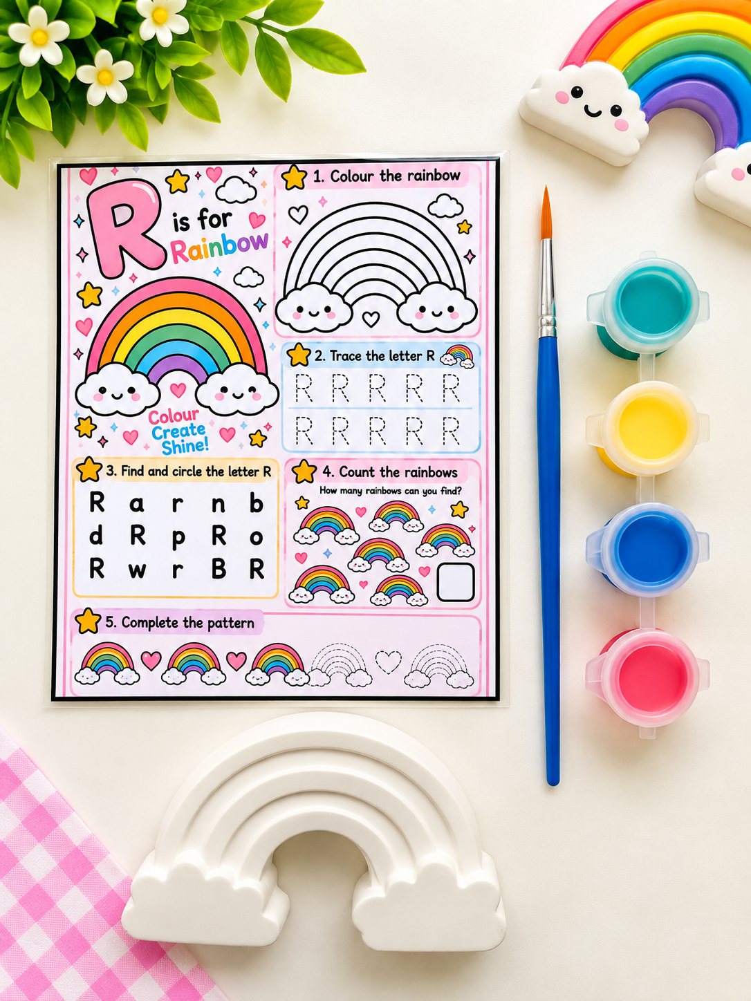 R is for Rainbow Activity Kit (paint-your-own plaster kit)