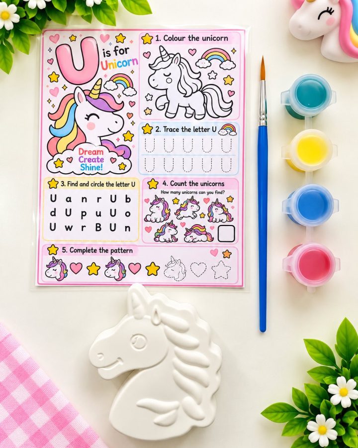 U is for Unicorn Activity Kit (paint-your-own plaster kit)
