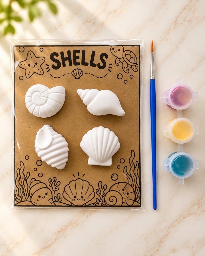 Shells Party Pack (paint-your-own plaster party pack)