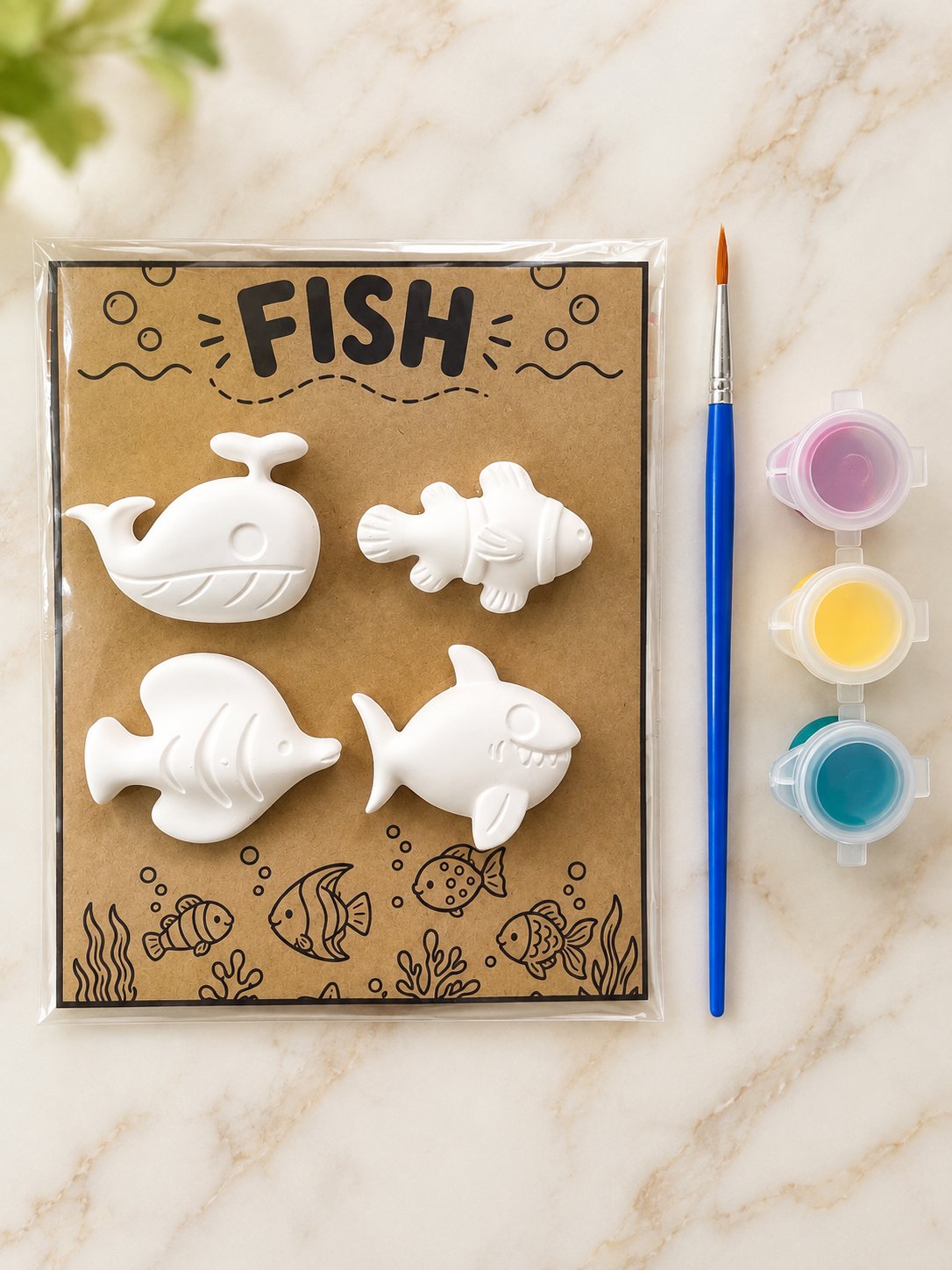 Fish Party Pack (paint-your-own plaster party pack)