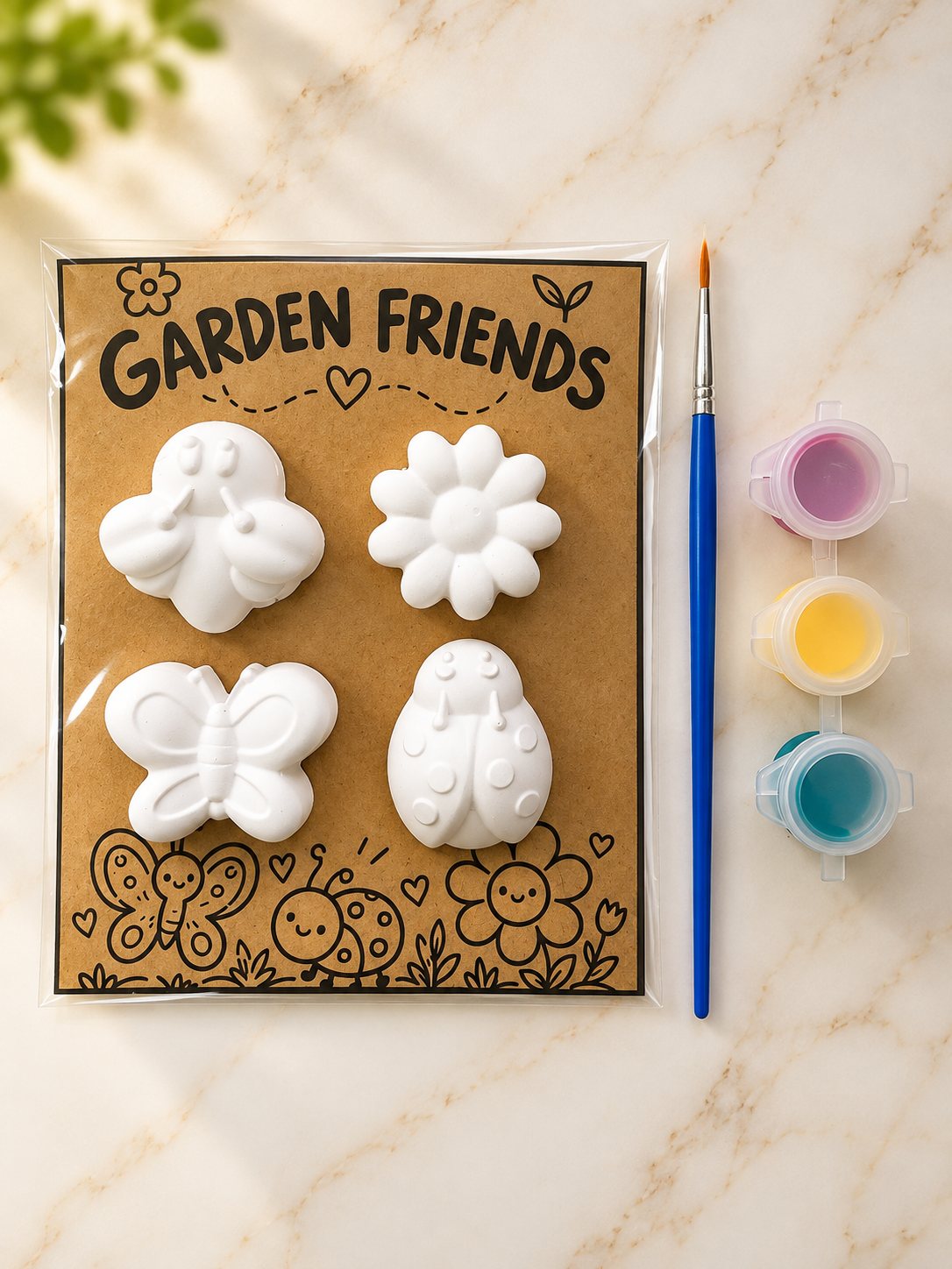 Garden Friends Party Pack (paint-your-own plaster party pack)
