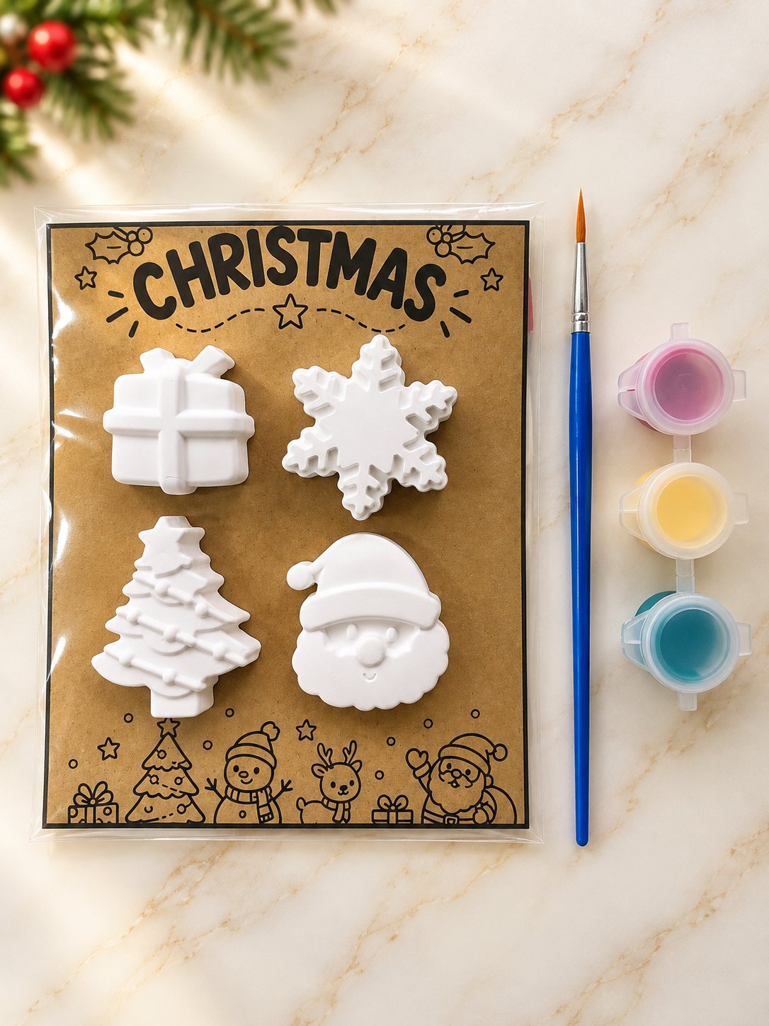 Christmas Party Pack (paint-your-own plaster party pack)