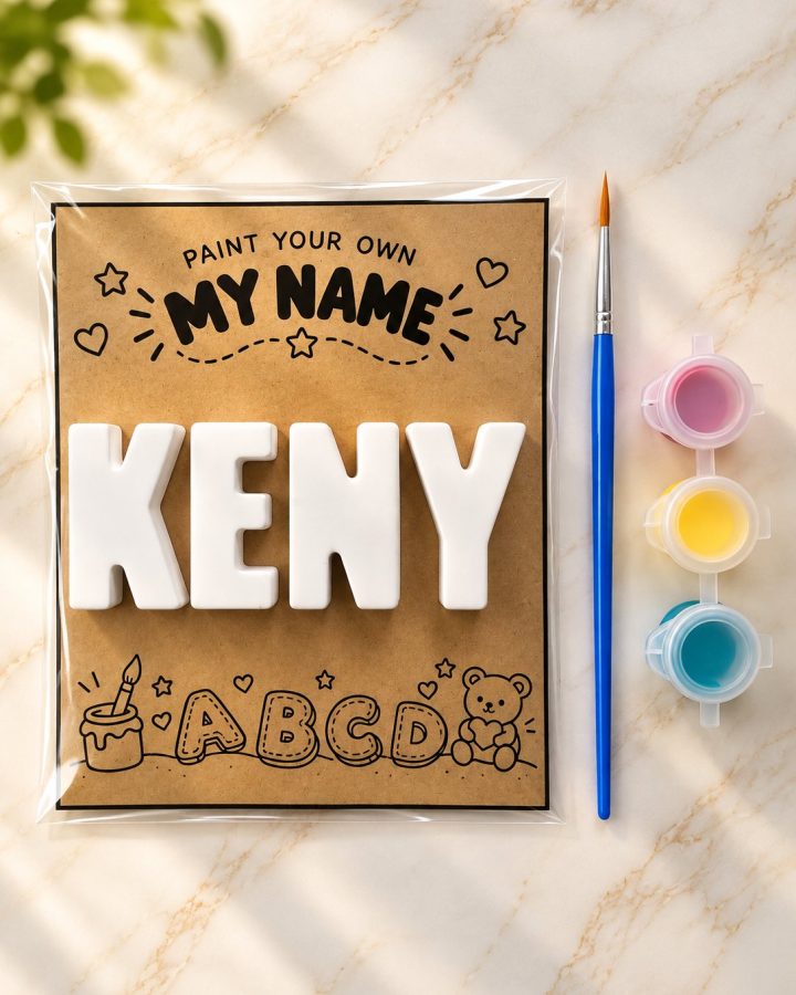 Paint Your Own Name Party Pack (paint-your-own plaster party pack)
