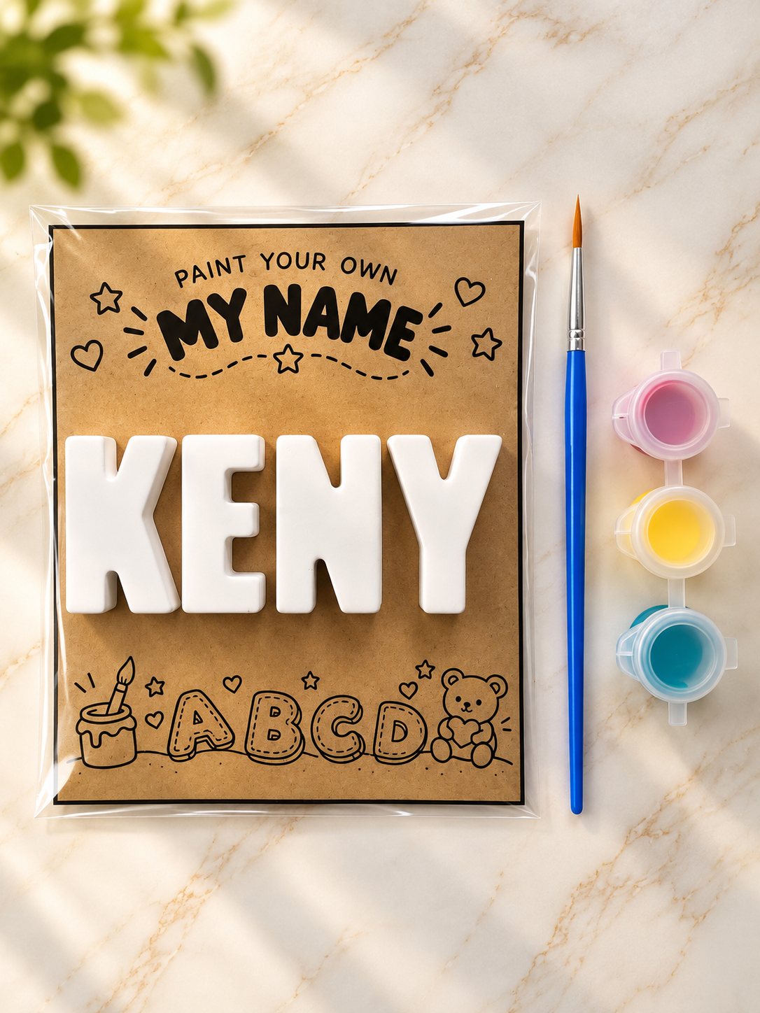 Paint Your Own Name Party Pack (paint-your-own plaster party pack)